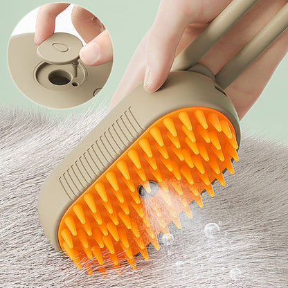 3-in-1 Electric Pet Brush Steam, Groom & Massage for Cats & Dogs