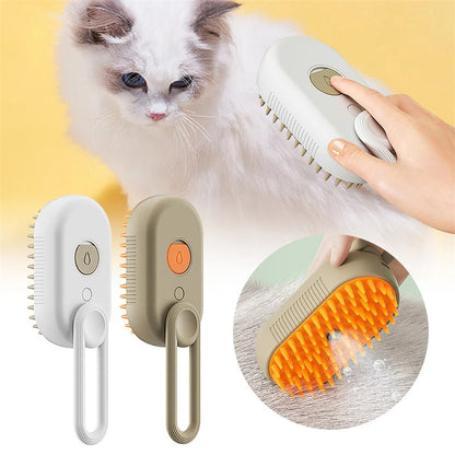 3-in-1 Electric Pet Brush Steam, Groom & Massage for Cats & Dogs