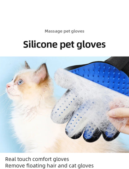 Silicone Pet Hair Removal Gloves Grooming