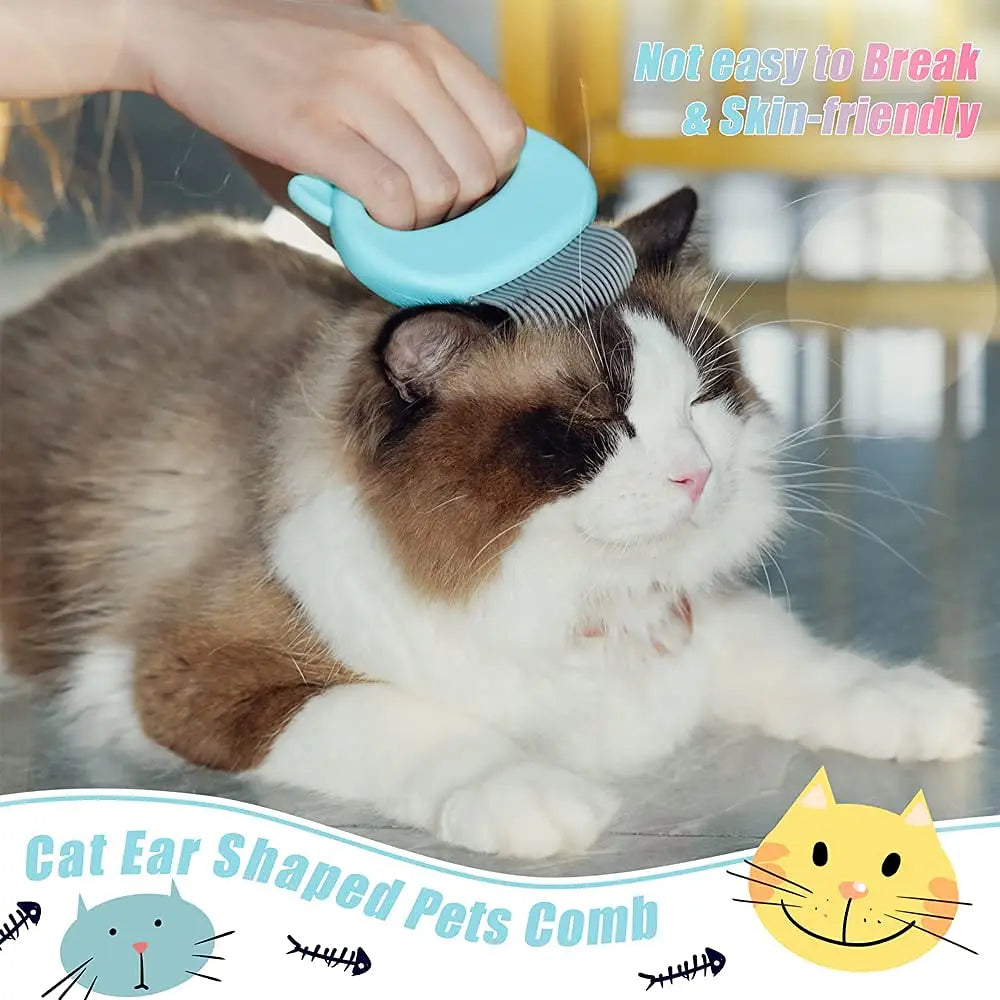 Cat Hair Removal Massaging Shell Comb