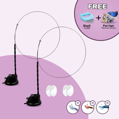 Interactive Bird Simulation Cat Toy Set